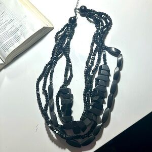 Black statement necklace